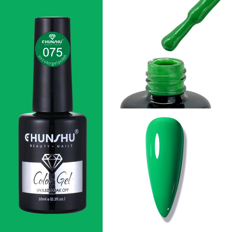 CHUNSHU 10ml Gel Nail Polish Soak Off Semi-Permanent Varnish Professional Salon UV LED Nails Art Gel No Smell All Seasons Colors
