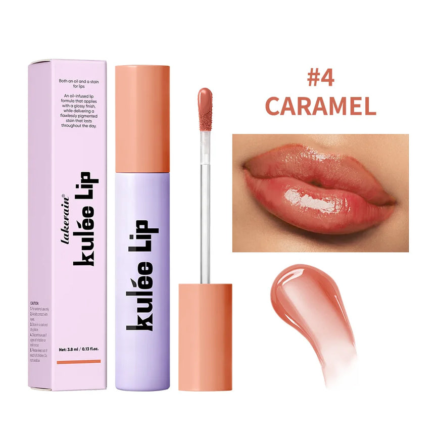 Staining Lip Oil Kulfée Lip Gloss Stain Two In One Long Lasting Deep Hydration Moisturizing Non Sticky Waterproof Lip Cosmetics