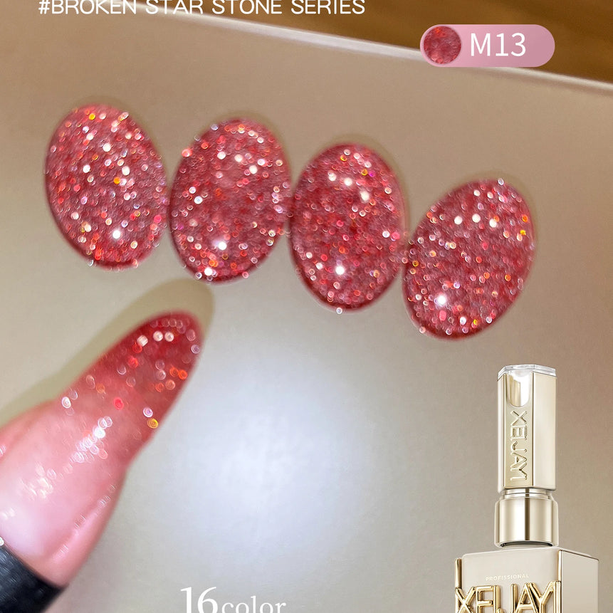 Diamond Glitter Nail Art 16 Colors 15ml Gel Nail Polish Soaking UV LED Nail Gel Salon Female Nail Art Tools Fashion