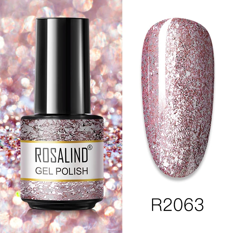 ROSALIND Gel Nail Polish Matte Base Top Coat For Soak Off Gel Polish UV LED Gel Semi Permanent Varnishes Design Nail Art