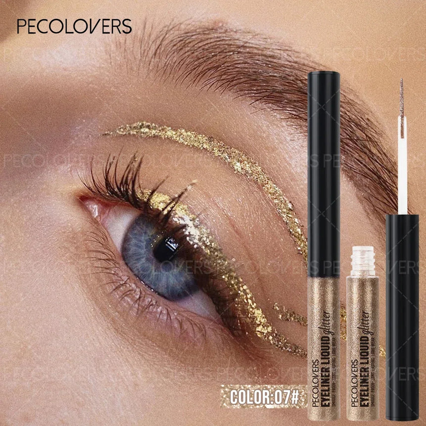 1PC Sparkling Christmas Liquid Eyeliner, Pearlescent Shimmer Liquid Eyeshadow, Waterproof, Quick-drying, Perfect for Christmas
