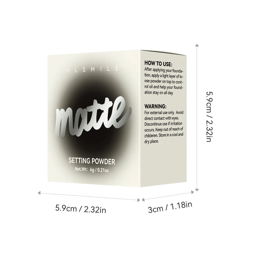 4 Colors Matte Loose Powder Face Whitening Skin Finish Transparent Pink Nude Mineral Makeup Cosmetic Foundation Setting Powder