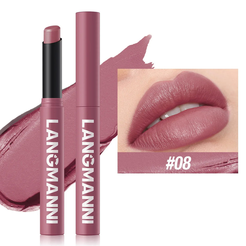 12 Color Matte Lipstick Non-Stick Cup Long-Lasting Velvet Finish Lipstick Pen  Smooth Matte Lip Color Waterproof Non-Fading