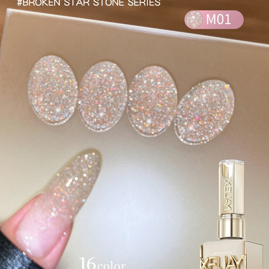 Diamond Glitter Nail Art 16 Colors 15ml Gel Nail Polish Soaking UV LED Nail Gel Salon Female Nail Art Tools Fashion