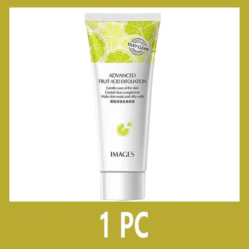 Fruit Acid Peeling Gel Facial Cleansing Exfoliating Peeling Scrub Cream Deep Clean Moisturizing Blackhead Removal Face Cleanser