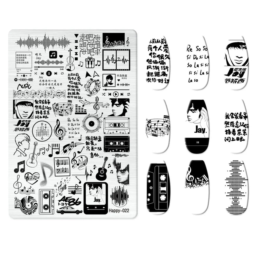 Maple Leaf Nail Stamping Plates Autumn Winter Leaves Design Polish Stencil Nail Printing Stamp Image Manicure Mold Stencil Tool