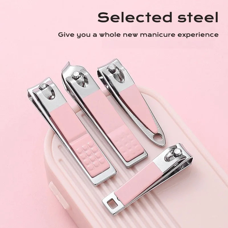 8/10/14 Pieces Stainless Steel Nail Clipper Set Manicure Pedicure Tools Kit with Nail File Cuticle Scissors forHome Travel Gifts