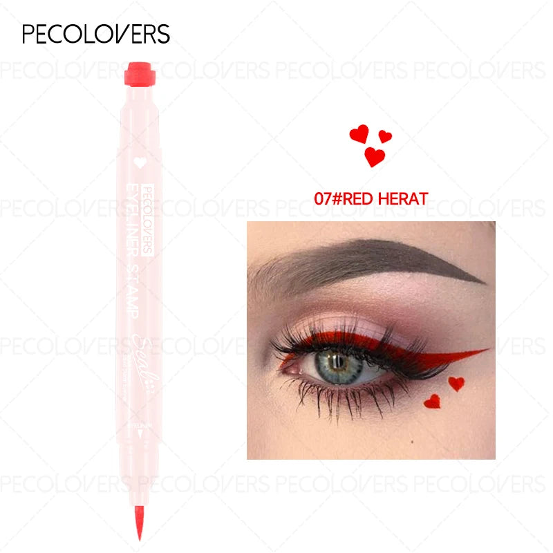 1PC Waterproof Silky Seal Eyeliner - Dual-ended, Quick-drying and Long-lasting Liquid Eyeliner, Perfect for Christmas