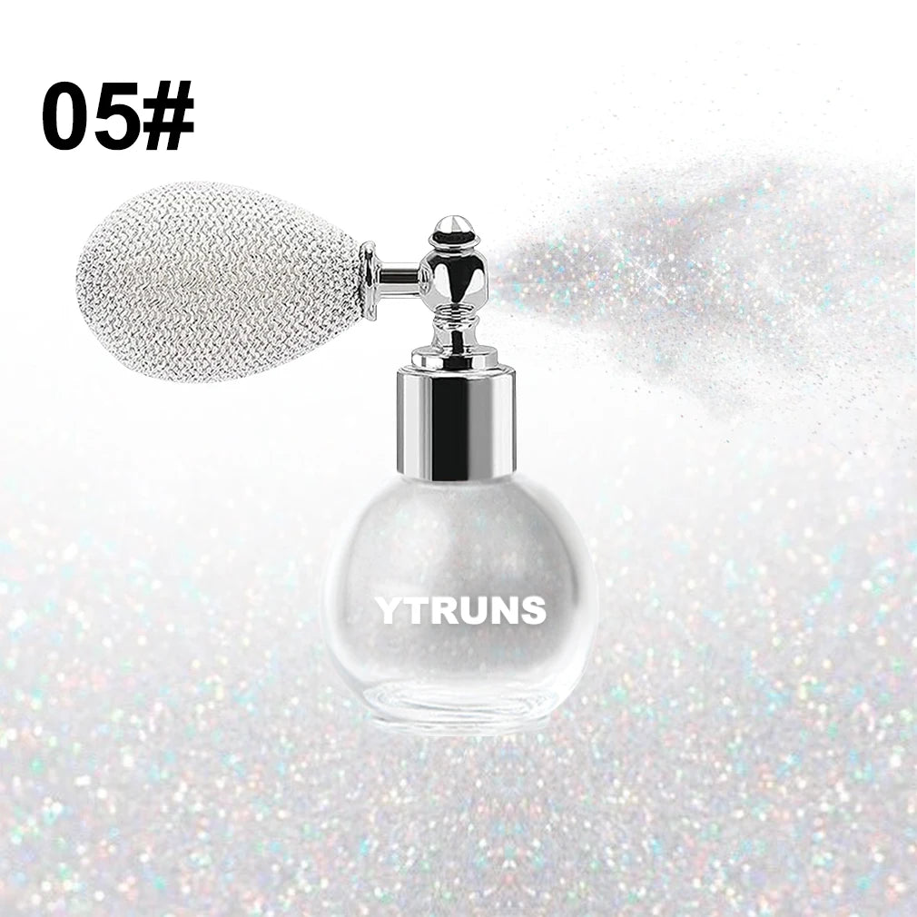 Star glitter spray, body makeup highlighter, 3D glitter powder, suitable for performance and dance party