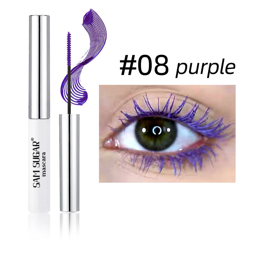Colorful Curling Mascara Fine Brush Lengthens Eyelashes Thick Waterproof Blue Mascara Natural Eyelash Green Halloween Eye Makeup