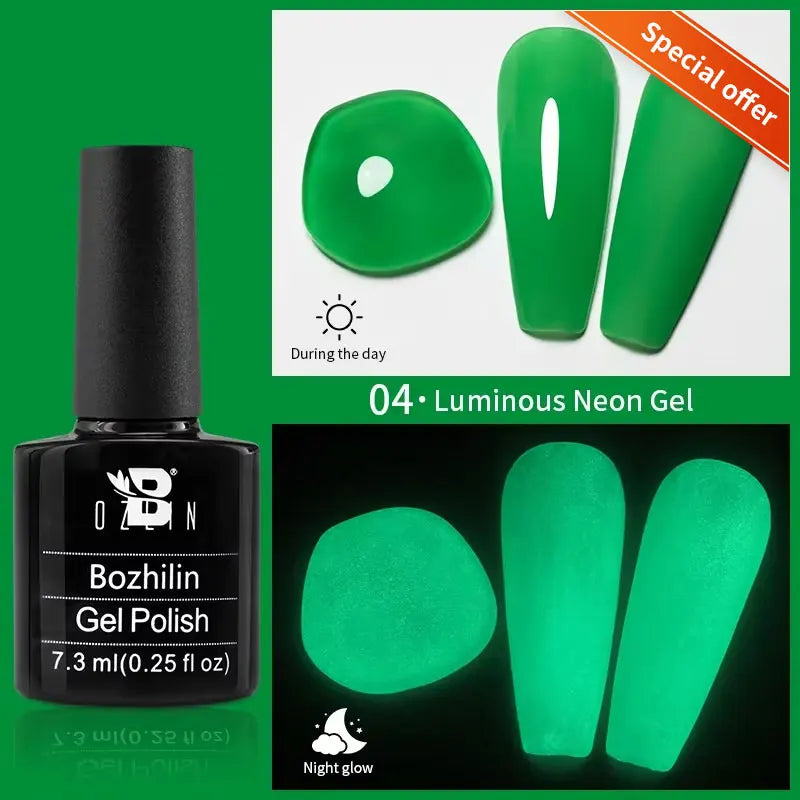 AWStorG 7.5ML Golden Gradient Cat Eye Magnetic Gel Sparkling Glitter Nail Polish Semi Permanent UV Nail Art No Need Base Color