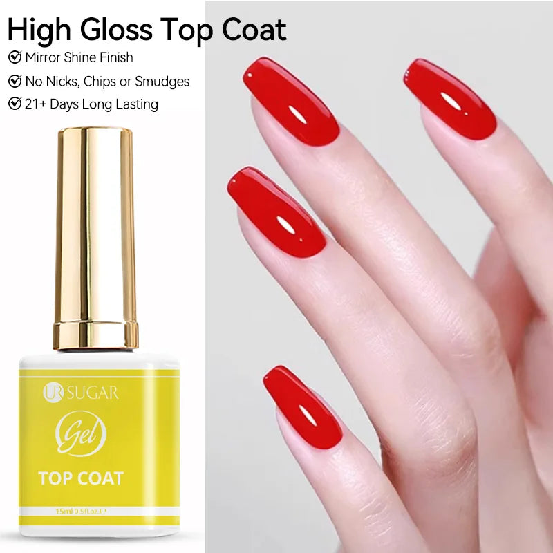 UR SUGAR 15ml Crystal Milky Jelly White Nude Gel Nail Polish Transparent Semi-permanent UV Gel Nail Art Soak Off Gel Varnish