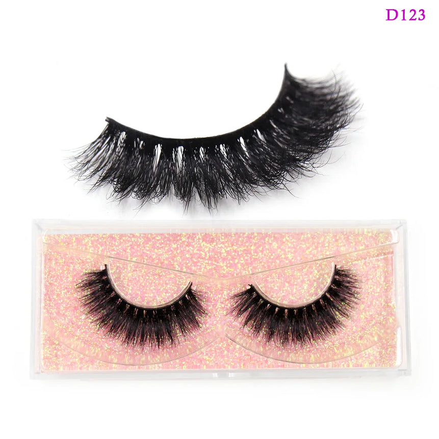 LEHUAMAO 3D Mink Lashes Makeup Eyelashes Fluffy Natural long fake lashes Full stripe reusable False Eyelash Extension 1 Pair