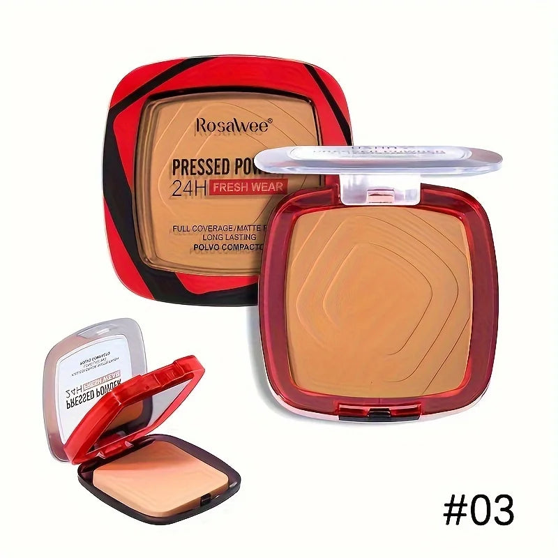 Full Coverage Pressed Powder Foundation  Matte Control Oil  Foundation Long Lasting Face Makeup