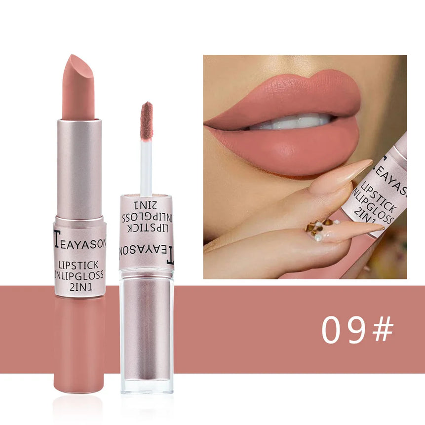 Matte Liquid Lipstick Waterproof Non Transfer Long Wear Pink Lip Gloss Tint Moisturizing Makeup for Women Ladies