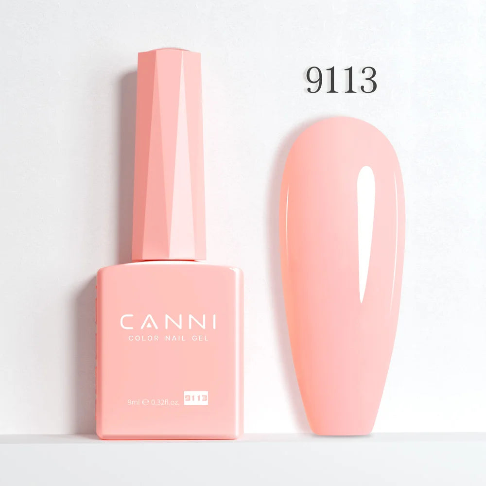 9ml CANNI HEMA/TPO FREE Nude Pink Color Nail Gel Polish Full Coverage Semi Permanent Long Wear Top Coat Venalisa Gel Varnish