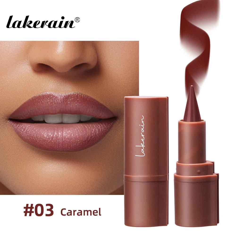 2-in-1 Lipstick Lip Liner Pointed Tip Long-Lasting Moisturizing Color-Payoff Lip Makeup for Everyday Use