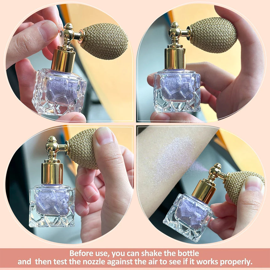 Diamond Shimmering Multi-Color Brightening Glitter Spray High Gloss Face Body Powder High Glitter Spray Powder Makeup Cosmetics