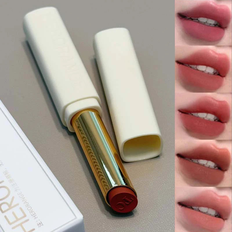 Low Saturation Matte Lipstick Cream Velvet Not Easy To Fade Lipstick Nude Matte Red Lip Gloss Waterproof Lasting Lip Tint Makeup
