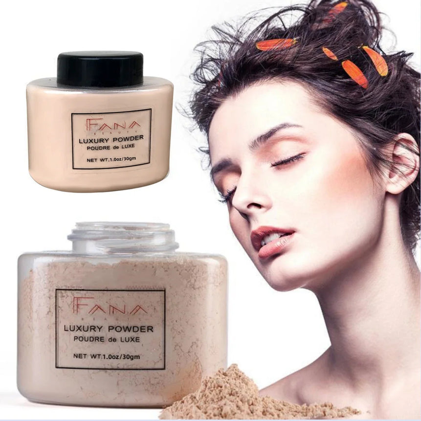 Matte White Face Pressed Powder 24 Hours Oil Control Clear Natural Powder Foundation Full Coverage Waterproof Makeup