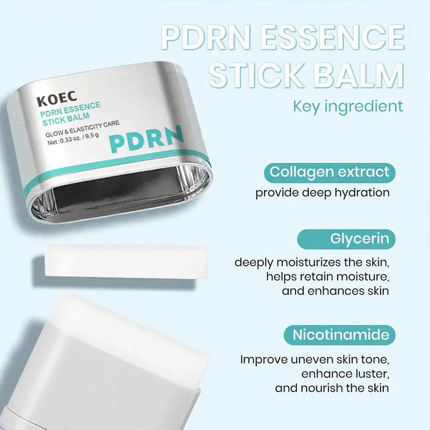 KOEC PDRN Essence Stick 9.5g Collagen Enriched Deeply Moisturizes & Firms Skin Anti Wrinkle & Lifting For Face & Neck Care
