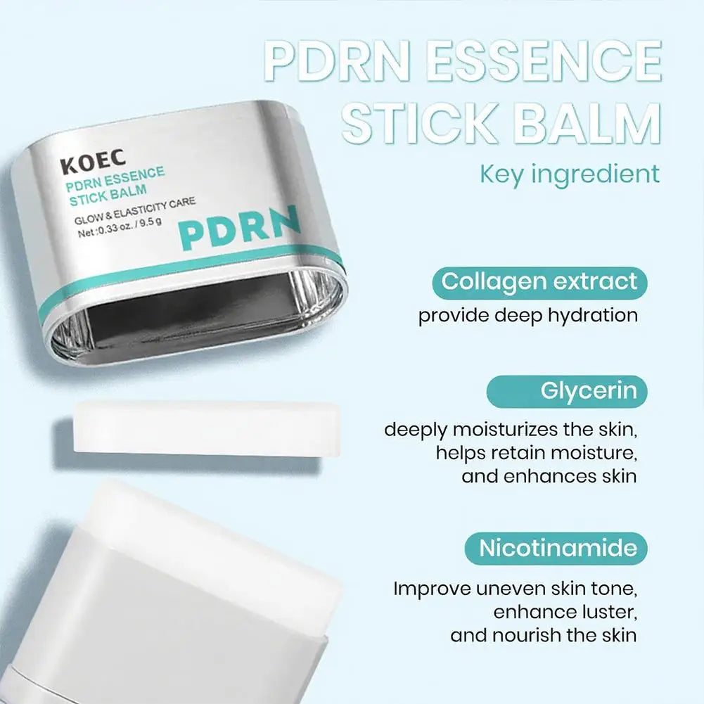KOEC PDRN Essence Stick 9.5g Collagen Enriched Deeply Moisturizes & Firms Skin Anti Wrinkle & Lifting For Face & Neck Care
