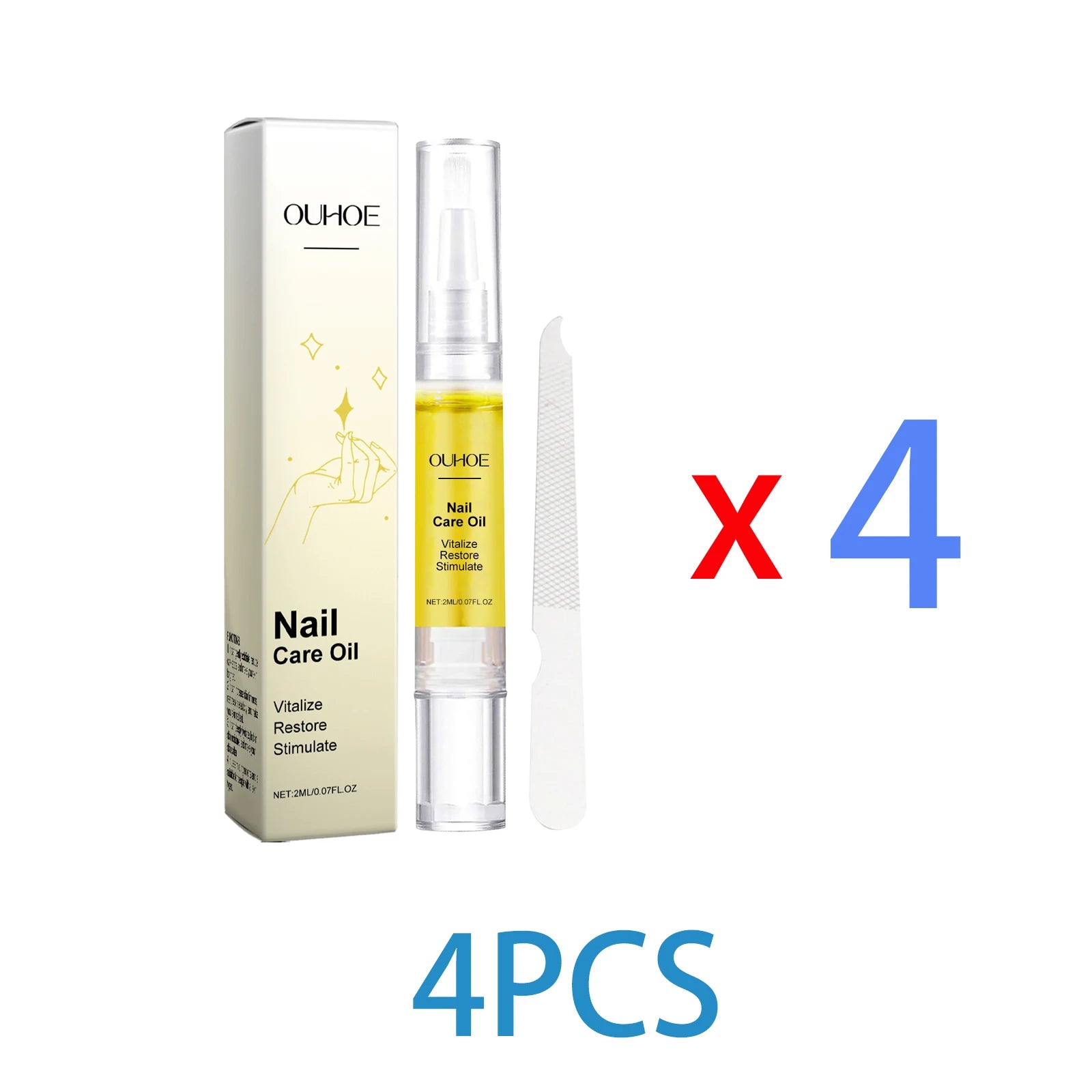 Nail Repair Serum Pen Cuticle Care Treatment for Brittle Nails Growth Strengthener Daily Nail Moisturizer Portable Kit with File