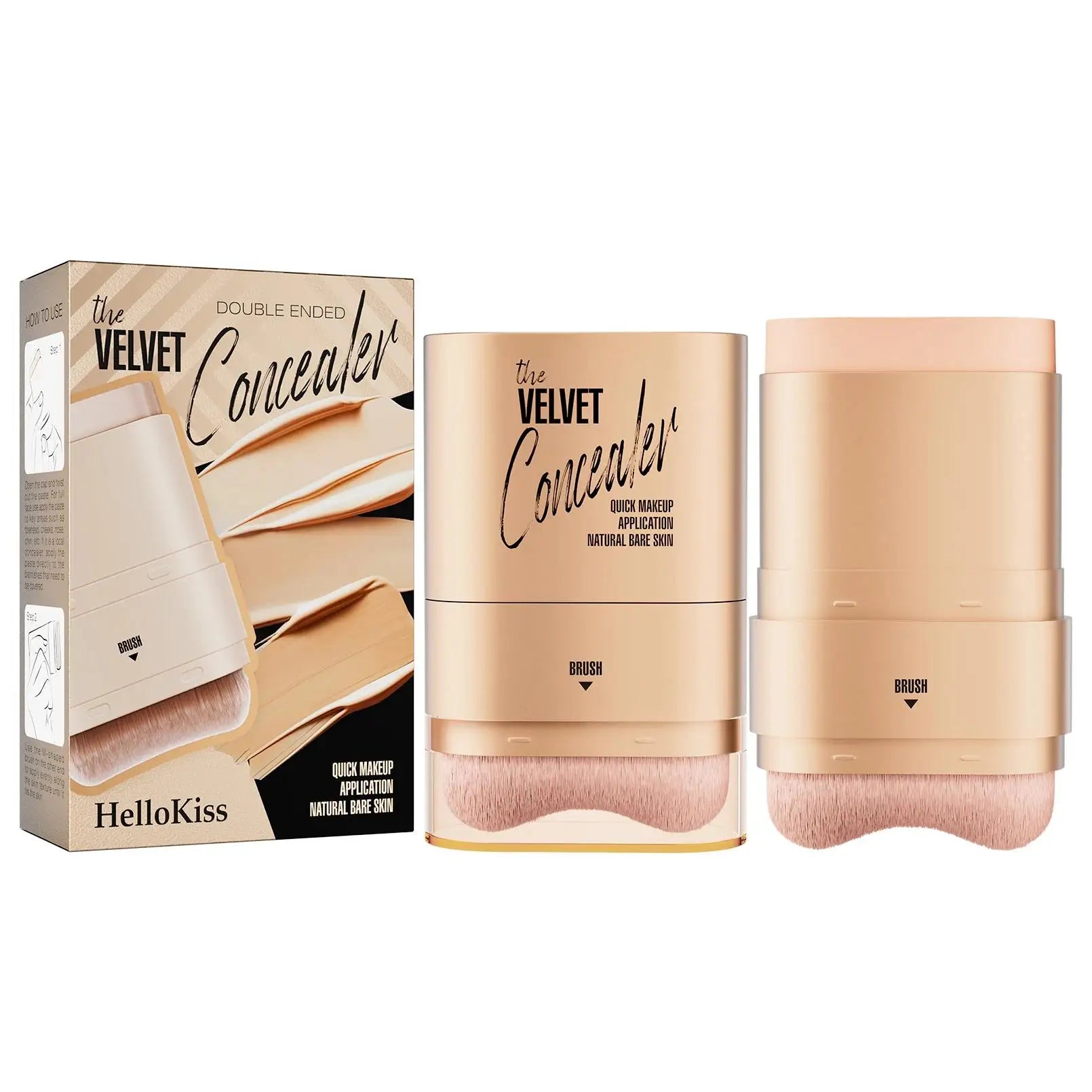 Waterproof Concealer Stick Eraser Cover Dark Circles Freckles Tattoo Lightweight 2 In 1 Brush Makeup Base Cream Moisturizing