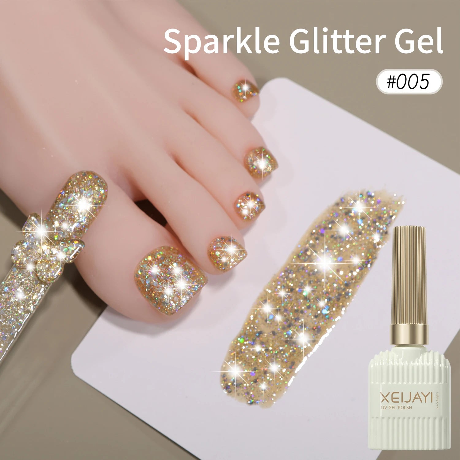 1/ 10pcs 15ML Glitter Silver Color Nail Gel Polish Semi-permanent Varnish Soak Off Nail Art  UV LED Gel Manicure For Summer