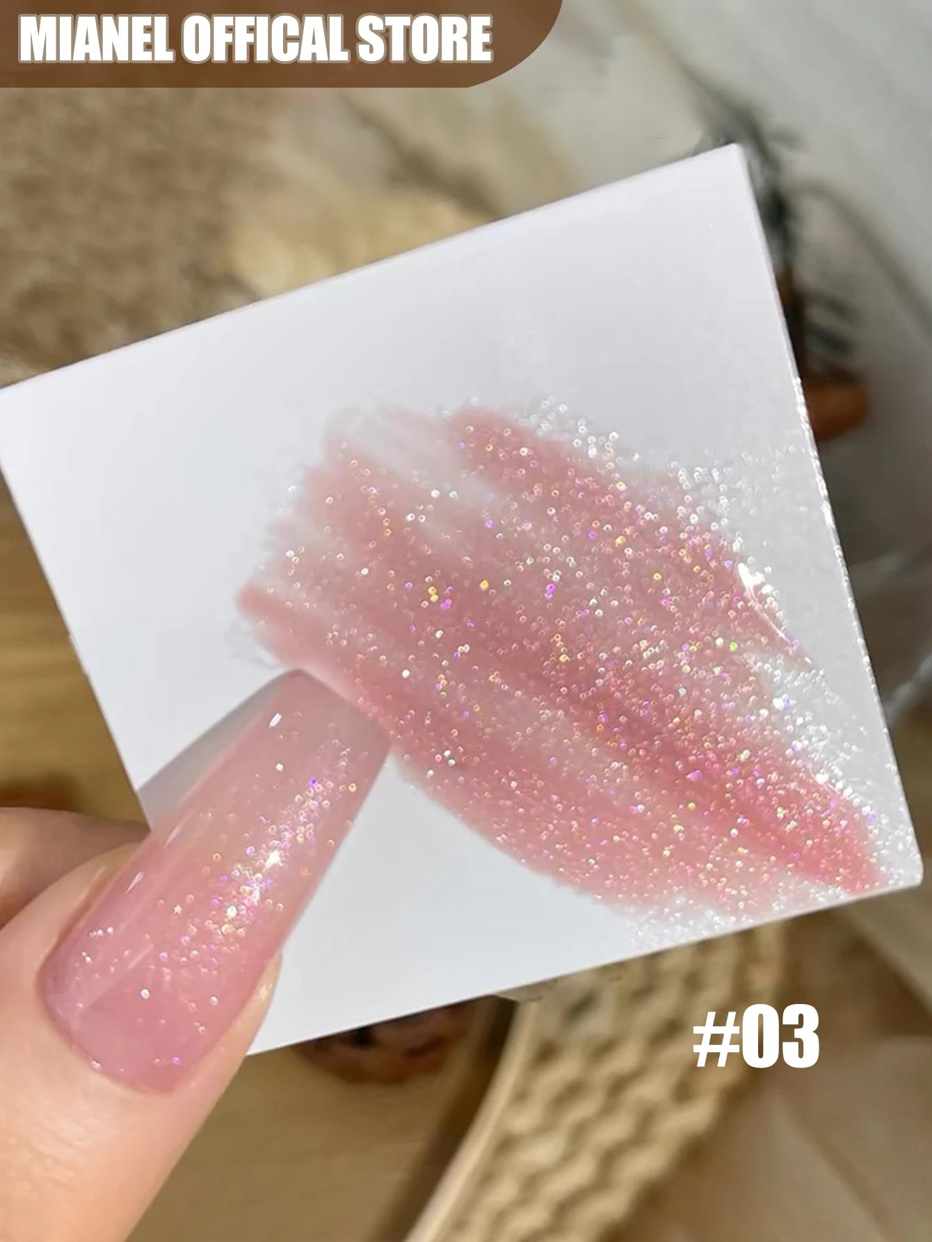 MIANEL1-12pcs 12ML Pink Blue White Green Series With Explosive Glitter Gel Nail Polish, Popular Yun Brocade Diamond Gel Polish
