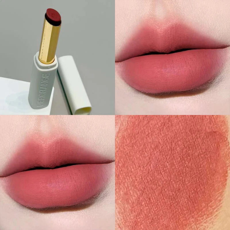 Low Saturation Matte Lipstick Cream Velvet Not Easy To Fade Lipstick Nude Matte Red Lip Gloss Waterproof Lasting Lip Tint Makeup