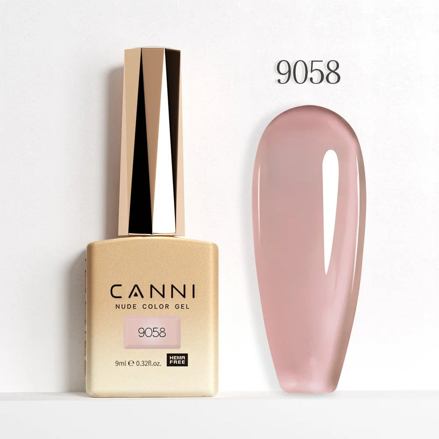 9ml CANNI HEMA/TPO FREE Nude Pink Color Nail Gel Polish Full Coverage Semi Permanent Long Wear Top Coat Venalisa Gel Varnish