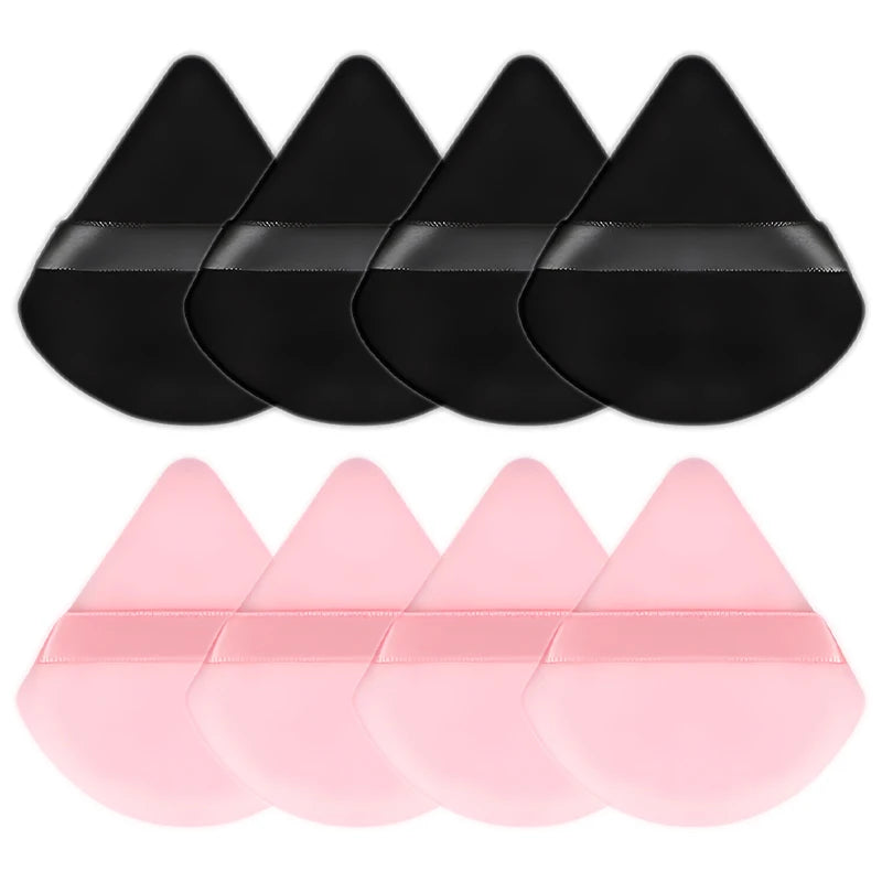 1/8Pcs Triangle Velvet Cosmetic Puff Make Up Loose Powder Application Sponges Face Contour Shadow Foundation Setting Makeup Puff