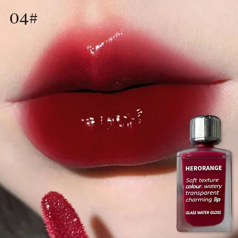 Punk Juice Red Lip Gloss Black Mirror Water Light Lip Glaze Jelly Glass Lip Oil Waterproof Lipstick Nude Clear Tint Makeup