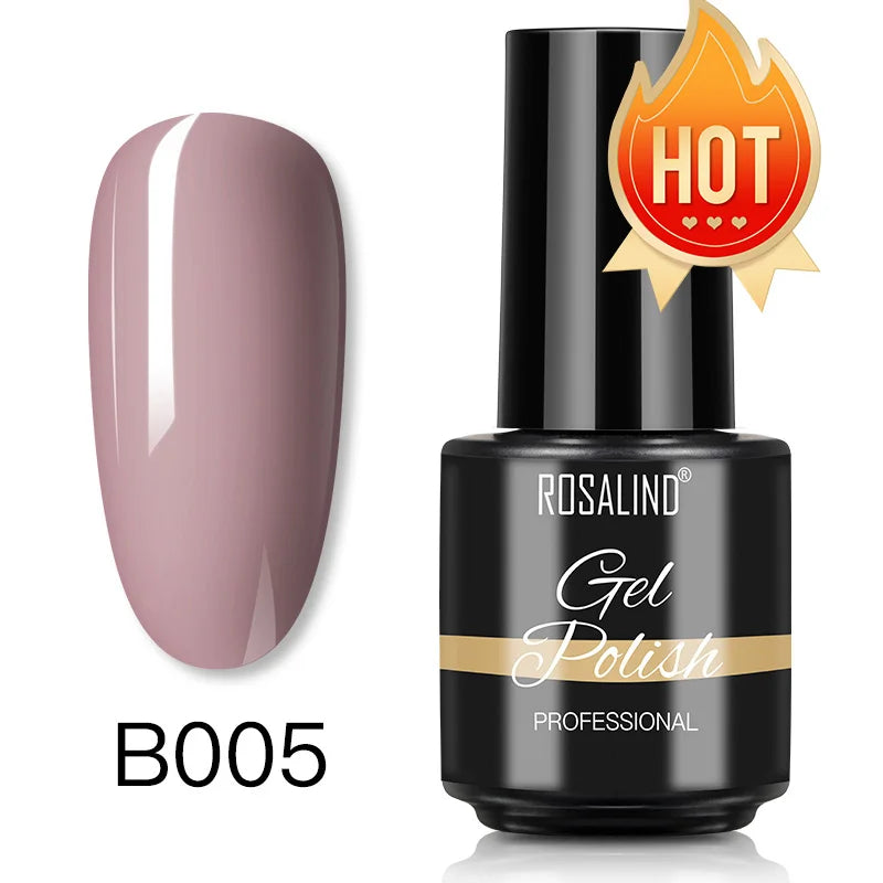 ROSALIND Gel Nail Polish Matte Base Top Coat For Soak Off Gel Polish UV LED Gel Semi Permanent Varnishes Design Nail Art