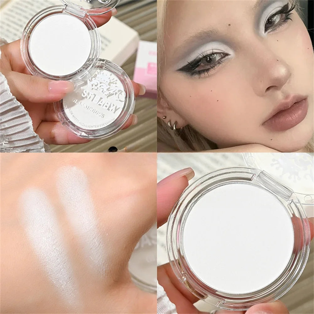 Single Matte Highlighter Palette Milk Tea Face Brighten Contour Makeup Beige Eyeshadow Cut Off Shadow Lying Silkworm Rouge Dust