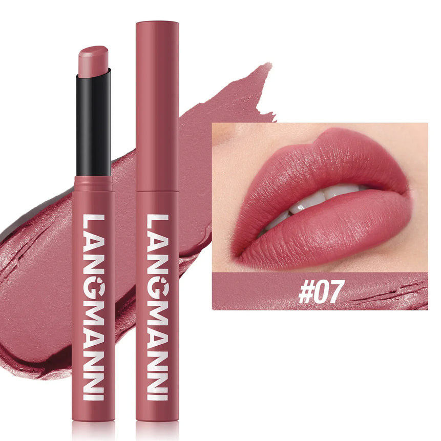 12 Color Matte Lipstick Non-Stick Cup Long-Lasting Velvet Finish Lipstick Pen  Smooth Matte Lip Color Waterproof Non-Fading