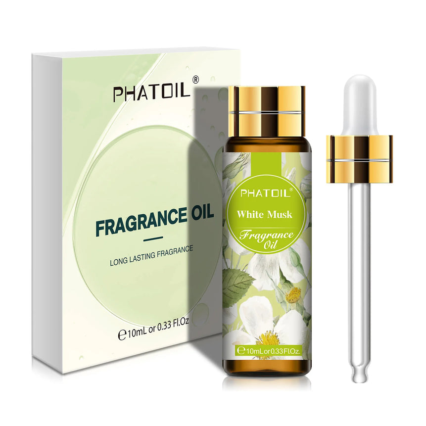 PHATOIL 10ml Coconut & Vanilla Fragrance Oil For Diffuser Aromatherapy White Musk Bubble Gum Baby Powder Fragrance Aroma Oils