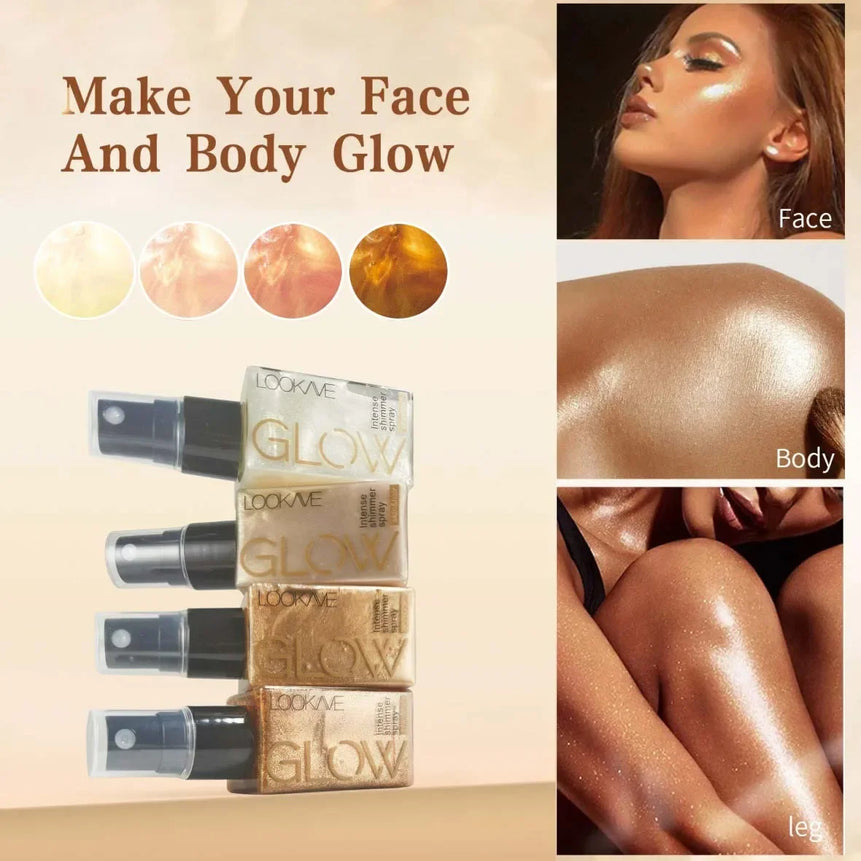 Diamond Liquid Highlight Waterproof High Gloss Glitter Body Bronzer Highlight Long-lasting Wear Face Contour Illuminator Makeup