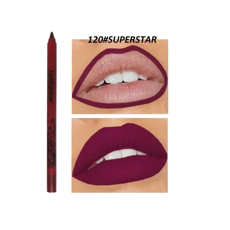 20 Color Matte Lip Liner Outline Lipstick Pen Long-lasting Waterproof Lip Tint Pencil Makeup Lip Contouring Pen Woman Cosmetic