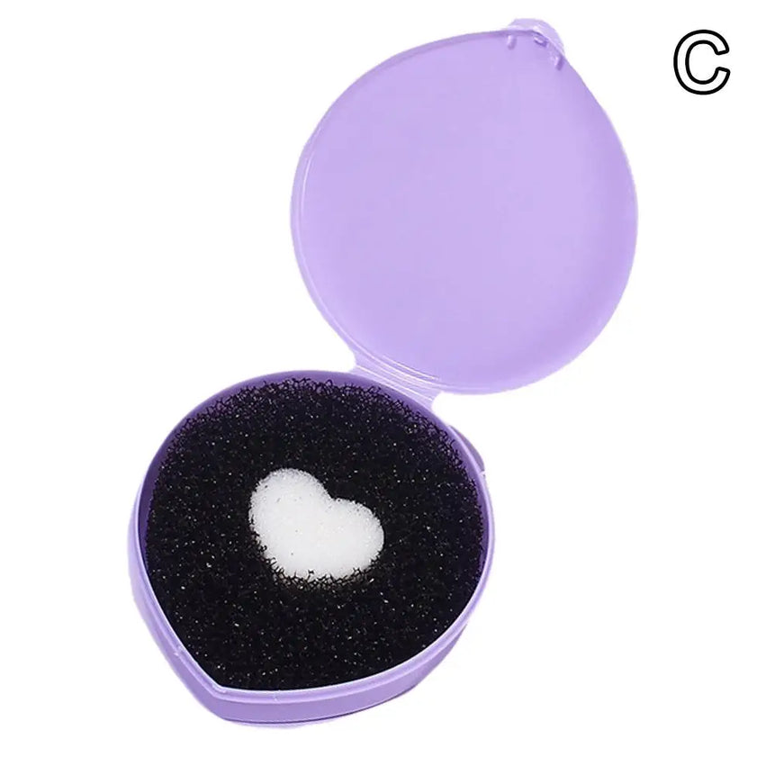 Heart Shaped Makeup Brush Cleaning Box Water Free Makeup Brush Brush Cleaning Tool Cleaning Mat Box Dry Wash Box