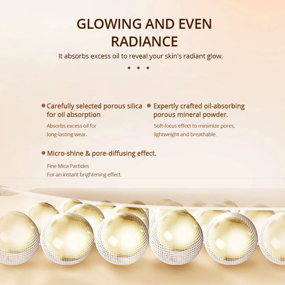 MACKANDY Soft Honey Loose Powder Waterproof Long-lasting Oil Control Shimmer Brighten Coverage Setting Powder Facial Makeup