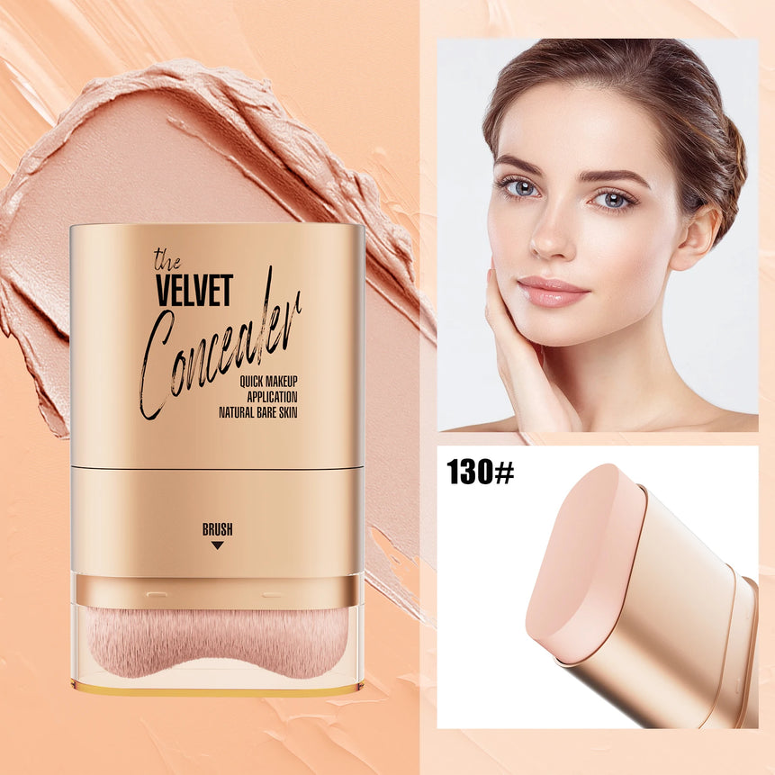 2-in-1 Concealer and Foundation Stick, Covers Dark Circles, Waterproof and Sweat-Resistant, Creates Flawless-Looking Makeup