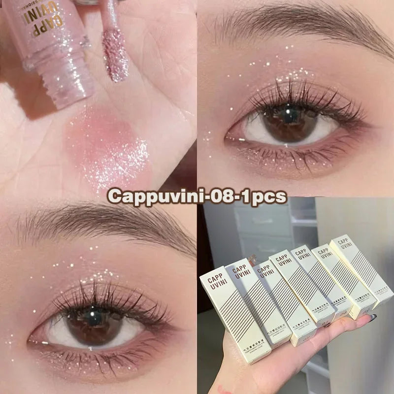 Glitter Liquid Eyeshadows 6 Color Contour Makeup Lasting Matte Natural Cheek Contour Blush Pigment Milk Coffee Shadow Cosmetics
