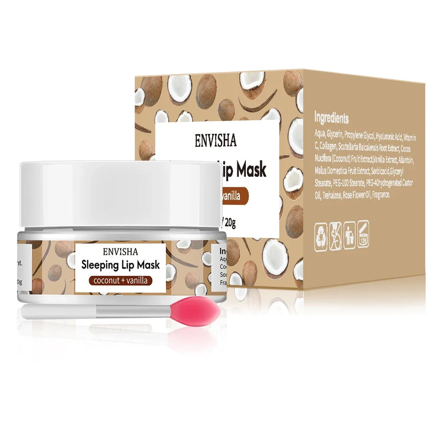 ENVISHA Watermelon Lip Sleep Mask Night Sleeping Maintenance Moisturizing Fade Lines Nourishing Balm Skin Care Beauty Health 20g