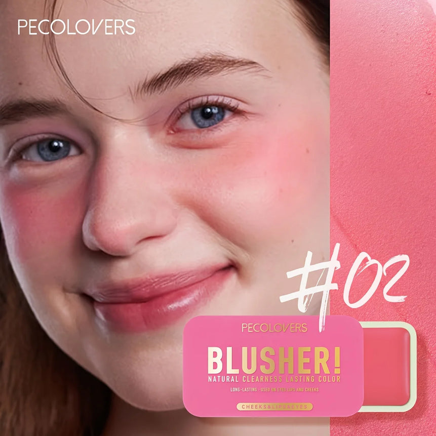 PECOLOVERS Waterproof Blush Cream - Long-Lasting, High Pigmentation for All Skin Tones, Natural Cheek & Face Rouge