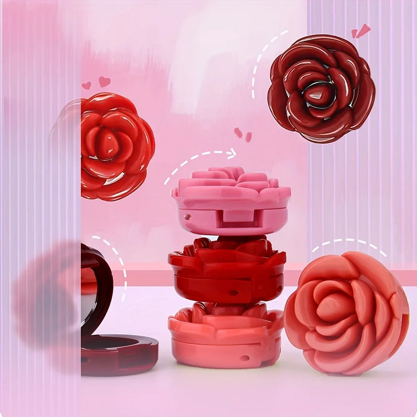 Creative Rose-Shaped Matte Lipstick, Velvet Mousse Lip Clay Long-Lasting Lightweight Matte Makeup Effect for All Skin Types