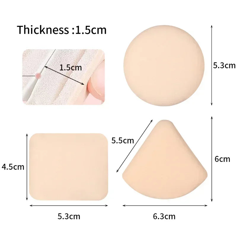 1/5/10PCS Triangle Shape Makeup Sponge Puff Dry Wet Dual-use Soft Cotton Candy Air Cushion Foundation Powder Puff