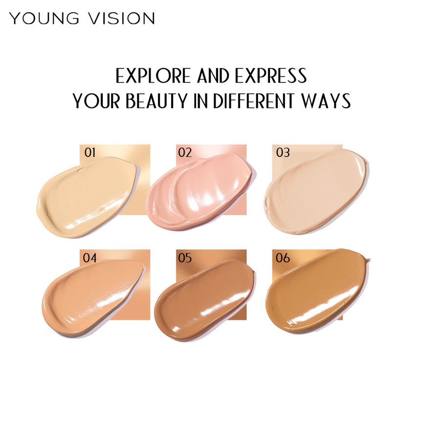 YOUNG VISION matte face concealer acne wheat face foundation cream 6 colors optional