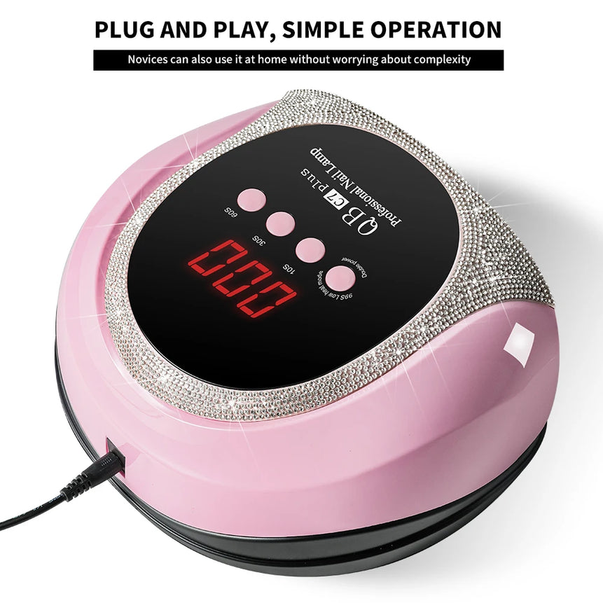 Professional UV/LED Nail Lamp 57 LEDS Quick Drying Gel Polish Curing Light With LCD Display Manicure Equipment for Acrylic Gel